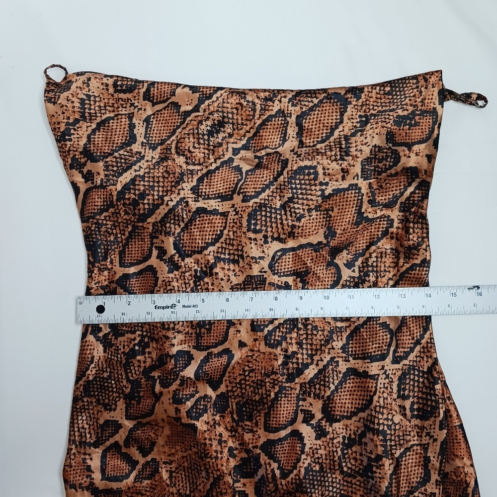 Ls Collection Caramel Brown Python Snake Print Mi… - image 4